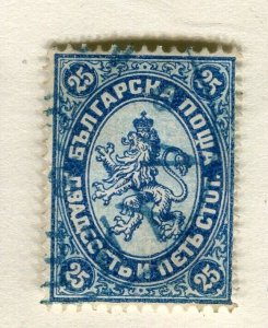 BULGARIA; 1882-85 classic Lion type fine used Shade of 25st. value