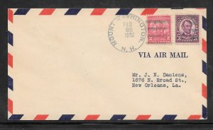 Just Fun Cover #635,717 MOUNT WASHINGTON N.H FEB/22/1932 AIR MAIL COVER (my4603)