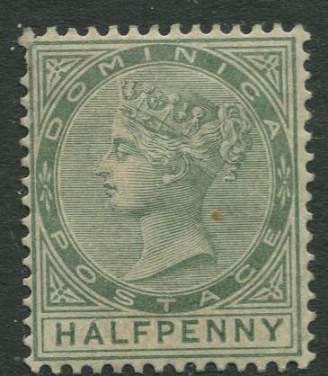 DOMINICA -Scott 17 - QV - Definitive -1883 - MH - Single 1/2p Stamp