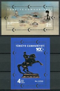 Turkey Military Stamps 2019 MNH Turkish War of Independence Horses 2x 1v M/S