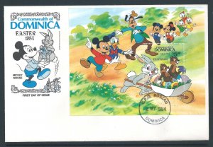 Dominica #841 (SS FDC) Disney - Easter '84