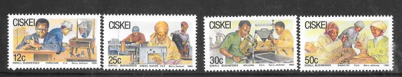 South Africa Ciskei #81-84 MNH 1986 Small Businesses (my5)