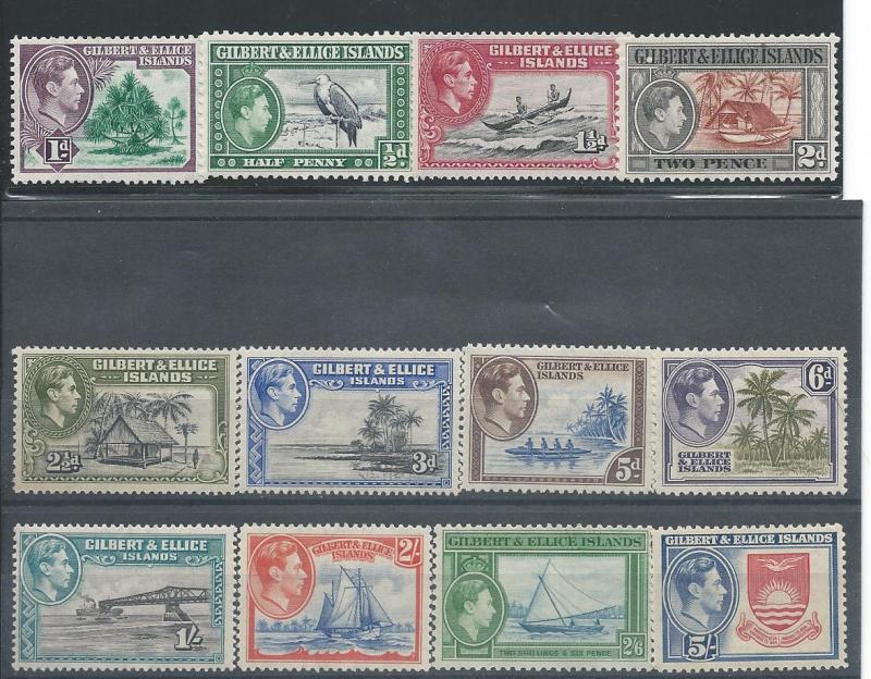 Gilbert & Ellice 40-51 LH VF cplt. set of King George VI