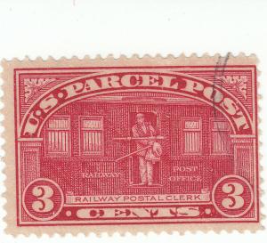 Scott #Q3 - 3c Carmine Rose - Parcel Post - Used