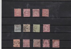 north german confederation 1868-69  used  stamps  ref 7491