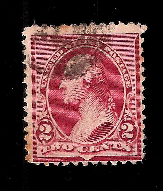 US 1890  Sc# 219D  2 cent Washington Used - Light Cancel -