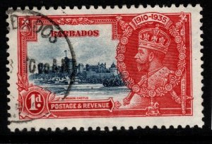 BARBADOS SG241 1935 1d SILVER JUBILEE USED