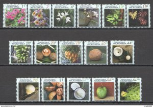 Fat050 2010 Micronesia Flowers Fruits #2101-16 Michel 41 Euro Set Mnh
