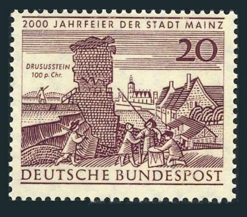 Germany 848 block/4,MNH.Michel 375. Mainz,2000th Ann.1962.Drusus Stone.