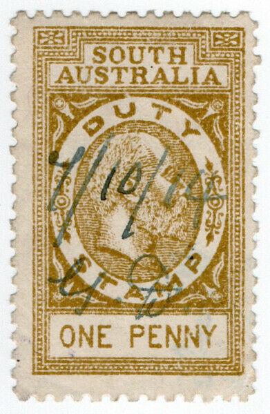 (I.B) Australia - South Australia Revenue : Stamp Duty 1d