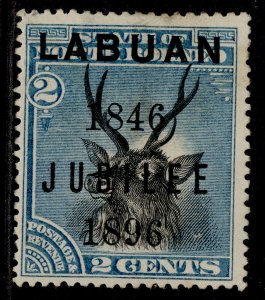 NORTH BORNEO - Labuan QV SG84, 2c black & blue, UNUSED. Cat £50.