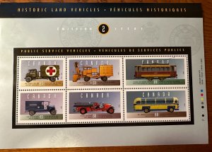 Canada # 1527 Historic Land Vehicles #2 pane of 6 1994 Mint NH