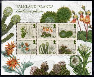 FALKLAND - FLOWERS - ENDEMIC PLANTS - SOUVENIR SHEET - 2016 -