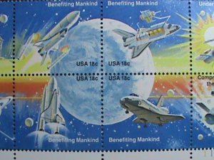 ​UNITED STATES-1981 SC#1919a  SPACE ACHIEVEMENT ISSUE  MNH BLOCK VERY FINE