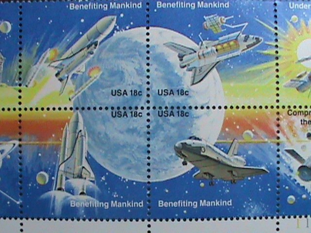 ​UNITED STATES-1981 SC#1919a  SPACE ACHIEVEMENT ISSUE  MNH BLOCK VERY FINE