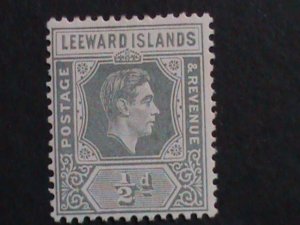​LEEWARD ISLANDS-1938 SC#104 KING GRORGE VI REVENUE- MINT -VF-85 YEARS OLD