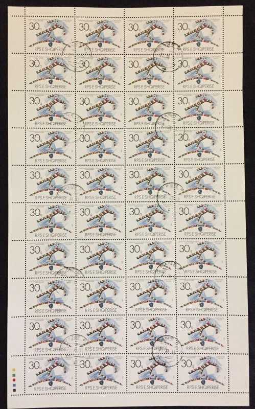 ALBANIA 1990 Football World Cup Set in Sheets Used (120 Stamps) AL29