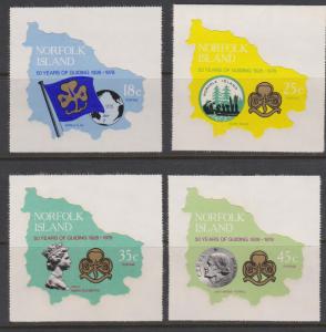 Norfolk Island 1978 Girl Guides Set Sc#225-228 MNH