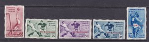 Italy Aegean Islands Scott 31-35, 1935 Soccer, VF MLH. Scott $530