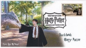 AO-4832-2, 2013, Harry Potter, FDC, Add-on Cachet, Pictorial Postmark, Buckbeak