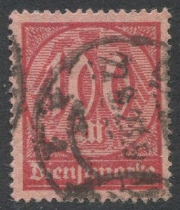 GERMANY 1920 Sc O21  100mk  Used F-VF Official stamp