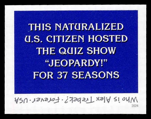 USA 5907a Mint (NH) Alex Trebek IMPERF Forever Stamp