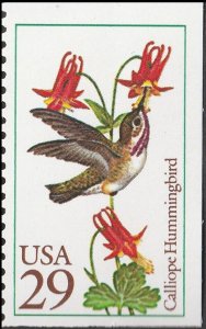 US 2646 Hummingbirds Calliope 29c single MNH 1992