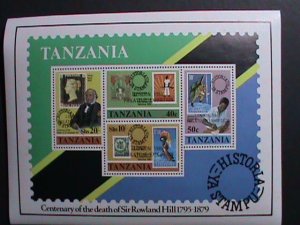 TANZANIA-1979-SC#144a CENTENARY-DEATH OF SIR ROWLAND HILL  MNH-S/S-VERY FINE