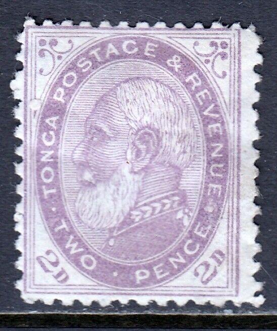 TONGA — SCOTT 2a (SG 2)— 1886 KING GEORGE I — P12½ — MH/CREASING — SCV $57.50