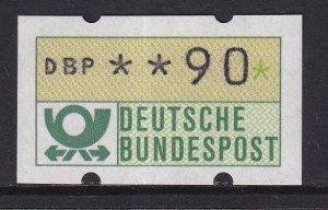 Germany   MNH  1981  automation machine labels 90 pf  automatenmarken