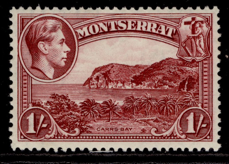 MONTSERRAT GVI SG108, 1s lake, M MINT. Cat £29. PERF 13 