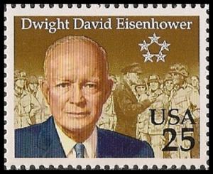 US 2513 Dwight David Eisenhower 25c single MNH 1990