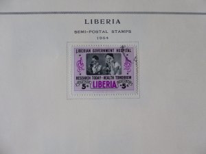 Liberia 1892-1976 Stamp Collection on Scott International Stamp Album Pages