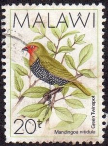 Malawi 525 - Used - 20t Green Twinspot (1988) (1)