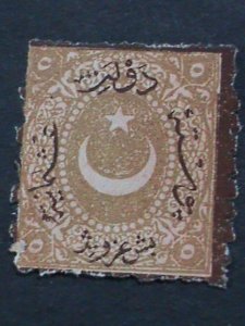 ​TURKEY-OTTOMAN-EMPIRE 1871 SC#J34  148YEARS OLD RARE SURCHARGE IMPERF-MNH-VF