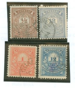 Argentina #43/45/53/54 Used Single