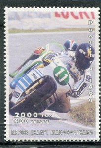 Malagasy 1999 RACING MOTORCYCLE Set 1 value Perforated Mint (NH)