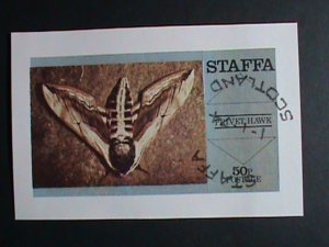 ​SCOTLAND-STAFFA STAMP-1974- WORLD INSECTS-BUTTERFLY IMPERF -CTO S/S-SHEET VF