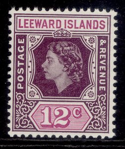 LEEWARD ISLANDS QEII SG134, 12c dull and reddish purple, NH MINT.