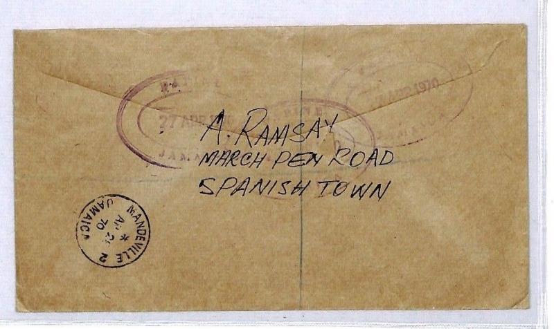 Jamaica INDEPENDENCE Stamps Registered Cover {samwells-covers}1969 CS18