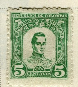 COLOMBIA ANTIOQUIA; 1899 early Bolivar issue Mint hinged 5c. value