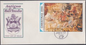 ANTIGUA & BARBUDA Sc# 1368 FDC THE BLESSINGS of JACOB, PAINTING by PAUL RUBENS