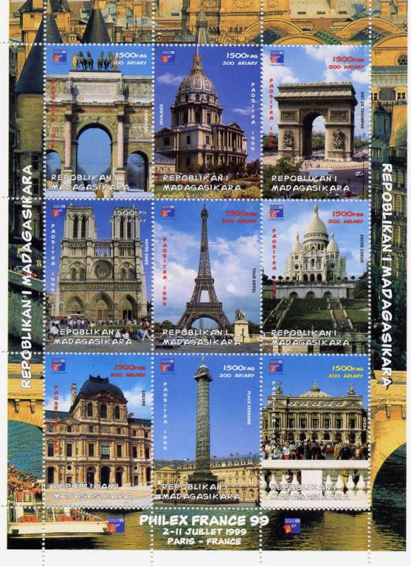 Madagascar 1999 Paris-Philex France 99 Shlt (9) MNH Beauty