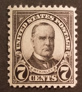 US Scott 639 - William McKinley 7c 1927 MHOG Mint Unused Hinged Stamp z1414