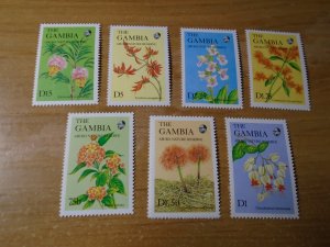 Gambia  #  687-90 MNH   Flowers