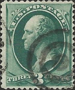 # 158 GREEN USED STITCH WATERMARK VERTICALLY GEORGE WASHI...