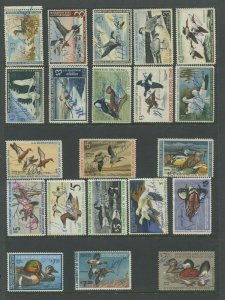 United States Federal Hunting Duck Stamps #RW13-RW48 F/VF Used Set 