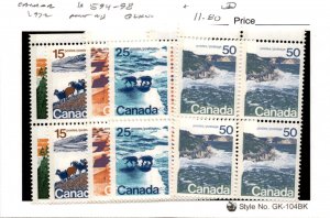 Canada, Postage Stamp, #594-598 Blocks Mint NH, 1972 (AB)