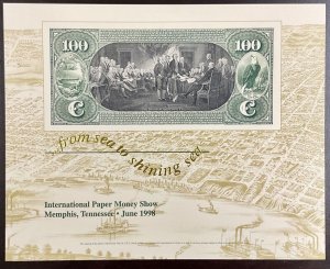 BEP B226 Souvenir Card back $100 Bank Note -  Canceled & Uncanceled