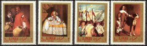 Ajman 1968 Art Paintings Velazquez Set of 4 MNH